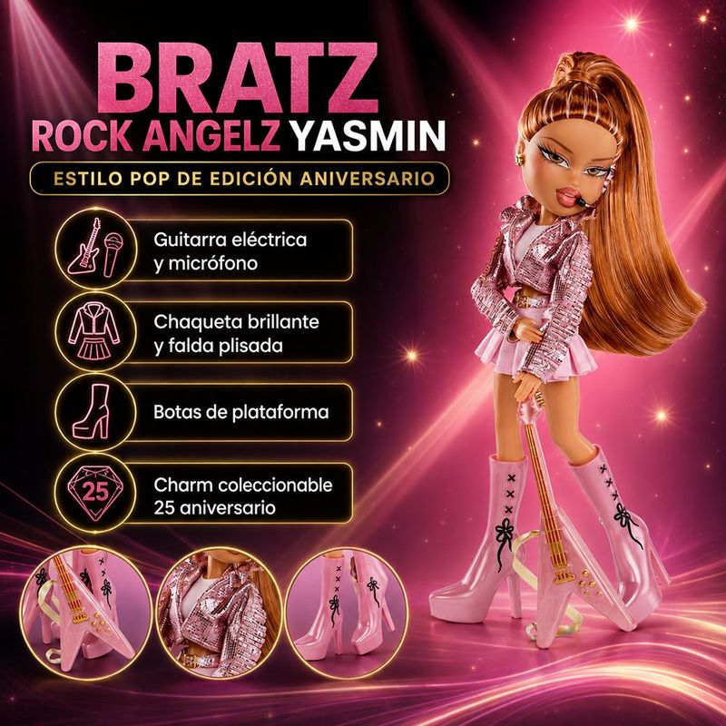 Muñeca Bratz Pop Starz Yasmin con Accesorios Musicales