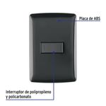 Interruptor Simple de 3 Vías Italiana Color Negro 10 A