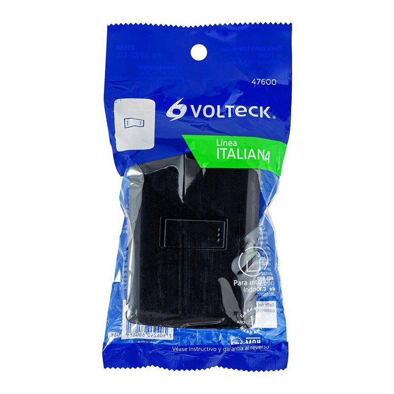 Interruptor Simple de 3 Vías Italiana Color Negro 10 A