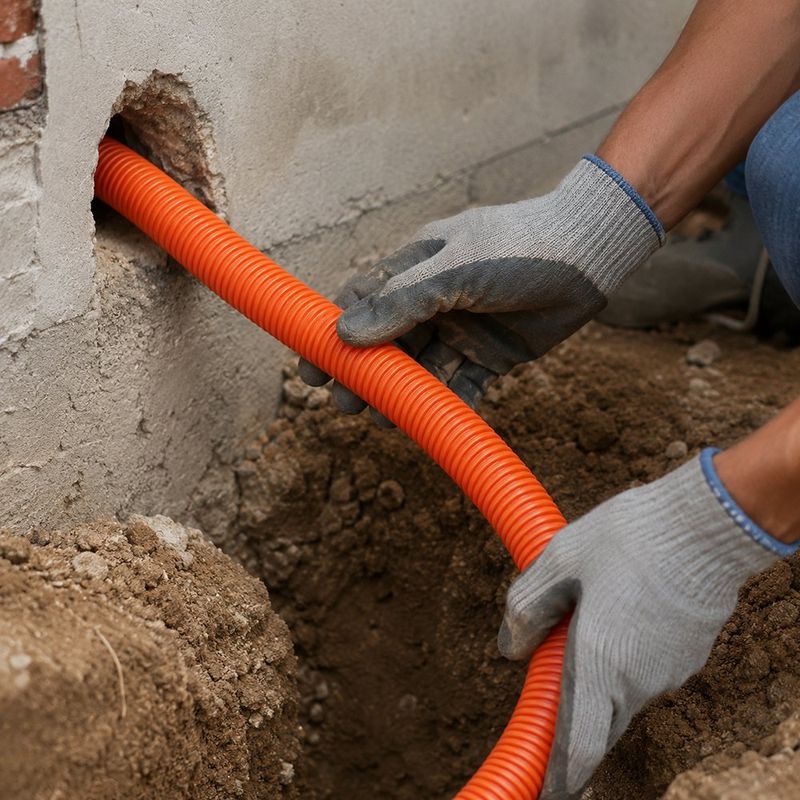 Tubería Flexible Corrugada Color Naranja de 1/2 plg x 50 Metros