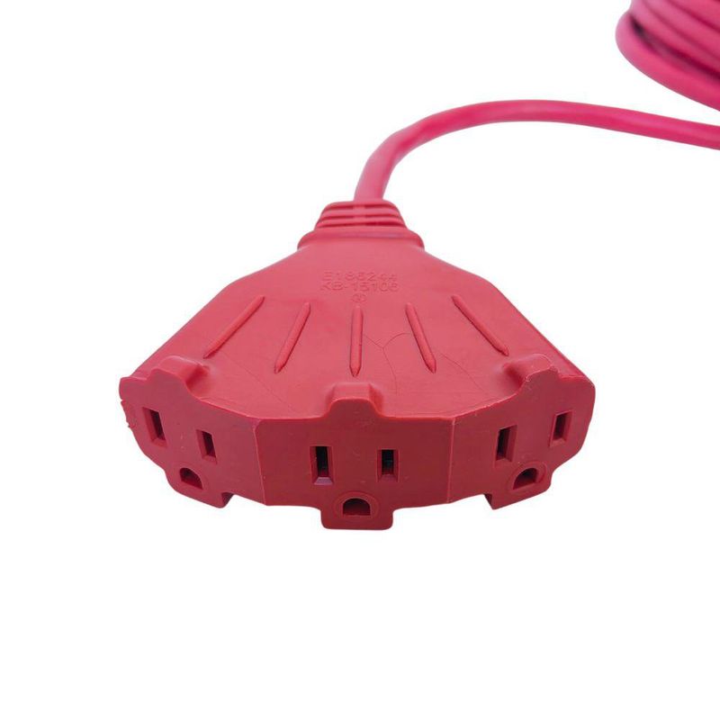 Extensión para Interior y Exterior de 30 Metros con Calibre 14 AWG en Color Rojo