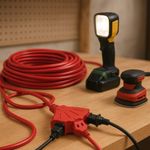 Extensión para Interior y Exterior de 30 Metros con Calibre 14 AWG en Color Rojo