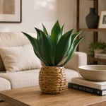 Planta Artificial Agave con Maceta de 34 Cm Color Verde para Interior