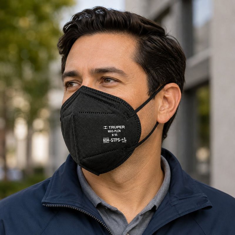 Mascarilla N95 Plegable Negra