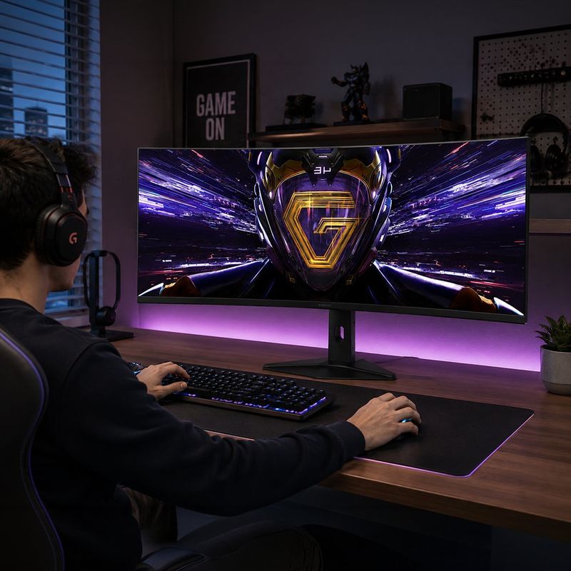 Monitor Gaming Curvo Xiaomi Ultrawide G34WQi QHD 180 Hz con DisplayPort de 34 Plg