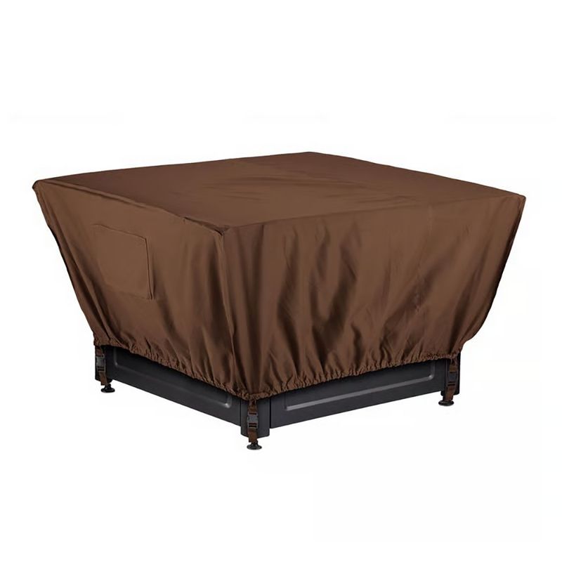 Cobertor para Fogata Cuadrado de Poliéster Impermeable Color Café 106 Cm
