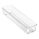 Organizador de Cajón de Plástico Transparente Antideslizante 31 Cm para Cocina y Baño