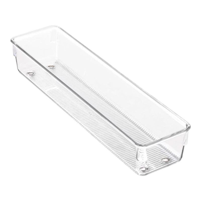 Organizador de Cajón de Plástico Transparente Antideslizante 31 Cm para Cocina y Baño
