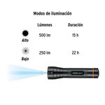 Linterna de Mano a Baterías LED de 500 Lm