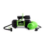 Inflador de Llantas 120V con Medidor de Presión y Kit de Accesorios