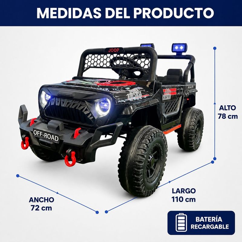 Carro Eléctrico Jeep Off Road Pequeño Colores Surtidos