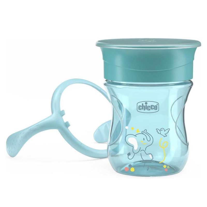 Vaso Entrenador Perfect 360 para 12M+ con Borde Antiderrames de 200 mL Color Azul