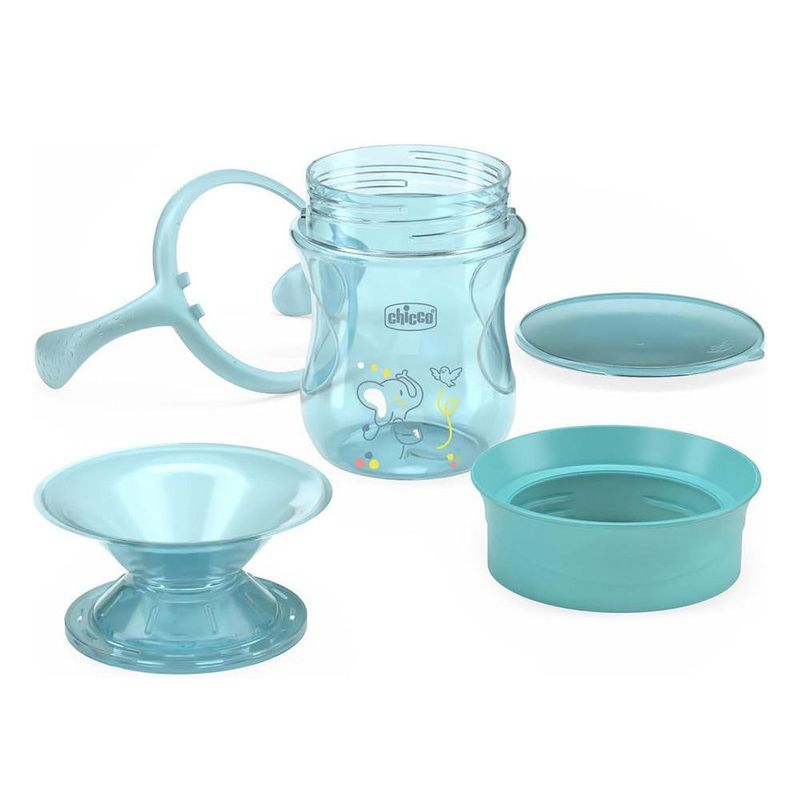 Vaso Entrenador Perfect 360 para 12M+ con Borde Antiderrames de 200 mL Color Azul