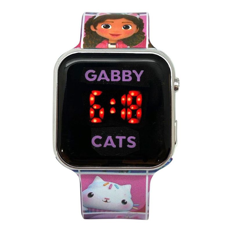 Reloj Digital LED Infantil Cuadrado Diseño Gabby’s Dollhouse