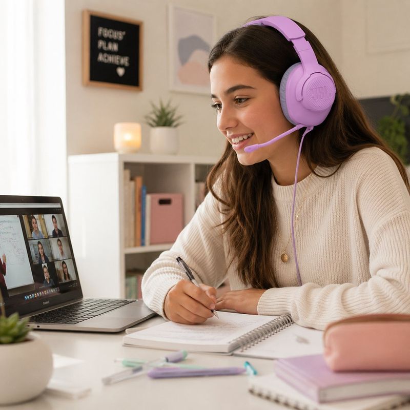Audífonos Gamer Quantum 100 M2 con Micrófono en Color Morado