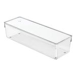 Organizador para Cajón Profundo de Plástico Transparente 31 Cm Antideslizante