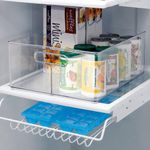Organizador Apilable con 2 Divisiones de Plástico Transparente 37 Cm con Asas para Despensa