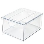 Gaveta Organizadora Apilable Transparente con Divisores 26.5 x 22.4 x 14.6 cm