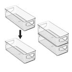 Organizador Apilable de Plástico Transparente 33 Cm para Alacena