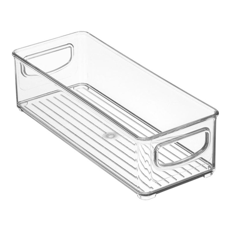 Organizador Apilable de Plástico Transparente 33 Cm para Alacena