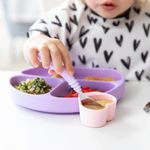 Mini Tazones para Salsas de Silicona con Formas Lollipop Rosado y Lila, 3 Unidades
