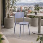Silla Apilable de Plástico Greg 38.5 x 50 x 79 cm Color Gris