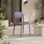 Silla Apilable de Plástico Greg 38.5 x 50 x 79 cm Color Gris