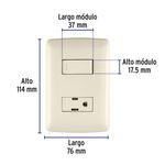 Interruptor Sencillo 5-15R Sencillo Italiana - Varios Colores