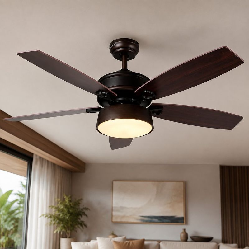 Ventilador de Techo 5 Aspas Polux Café 52 Plg