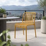 Silla Apilable Vento para Exterior de 50 x 58 x 79 cm Color Amarillo