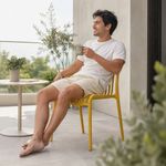 Silla Apilable Vento para Exterior de 50 x 58 x 79 cm Color Amarillo