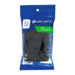 Interruptor Doble + Tomacorriente Italiano Negro 15 A