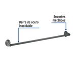 Toallero de Barra 60 cm Aqua Acero Inoxidable Color Negro
