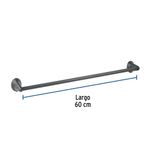 Toallero de Barra 60 cm Aqua Acero Inoxidable Color Negro