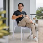 Silla Apilable Vento para Exterior de 50 x 58 x 79 cm Color Blanco