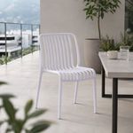 Silla Apilable Vento para Exterior de 50 x 58 x 79 cm Color Blanco
