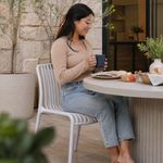 Silla Apilable Vento para Exterior de 50 x 58 x 79 cm Color Blanco