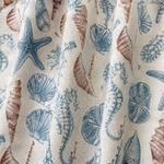 Cortina de Baño 183 x 178 Cm Coastal Color Azul y Blanco