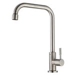Grifo para Lavamanos Agua Fría Cuello Alto Cromo