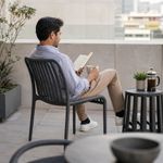 Silla Apilable Vento para Exterior de 50 x 58 x 79 cm Color Gris