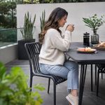 Silla Apilable Vento para Exterior de 50 x 58 x 79 cm Color Gris