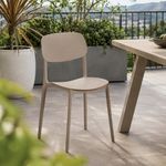 Silla Apilable de Plástico para Exteriores Greg 38.5 x 50 x 79 cm Color Café