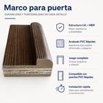 Marco para Puerta de MDF con Acabado PVC Nápoles 30 x 60 x 218 cm