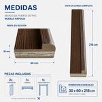Marco para Puerta de MDF con Acabado PVC Nápoles 30 x 60 x 218 cm