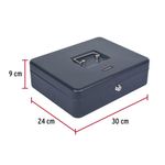 Caja de Dinero Metálica con Charola 30 Cm
