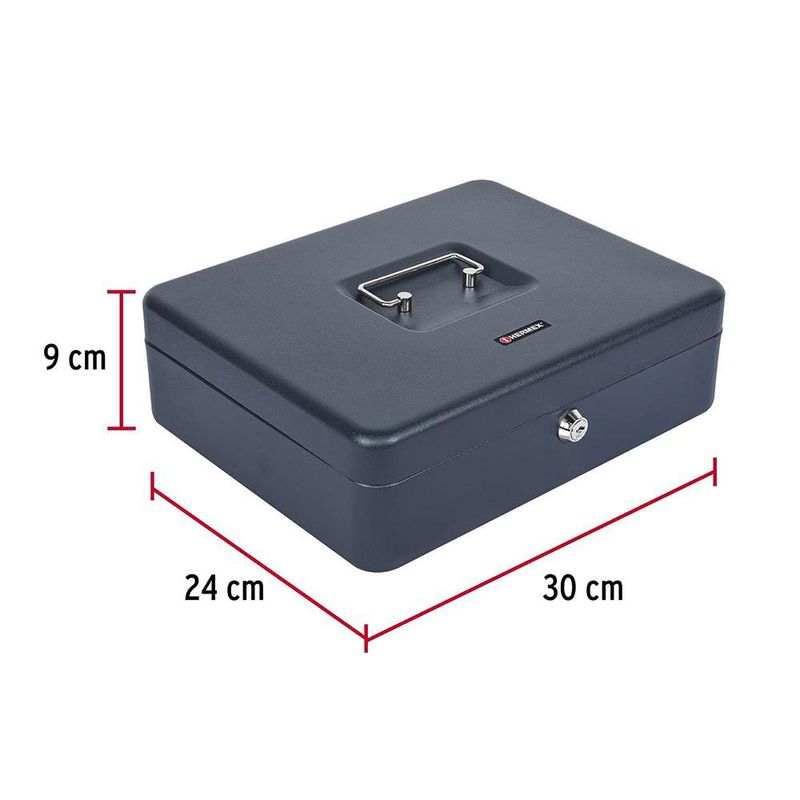 Caja de Dinero Metálica con Charola 30 Cm