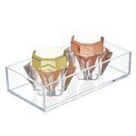 Organizador de Cajón Plástico Transparente 20 Cm para Cosméticos y Escritorio