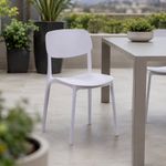 Silla Apilable de Plástico Greg 38.5 x 50 x 79 cm Color Blanco