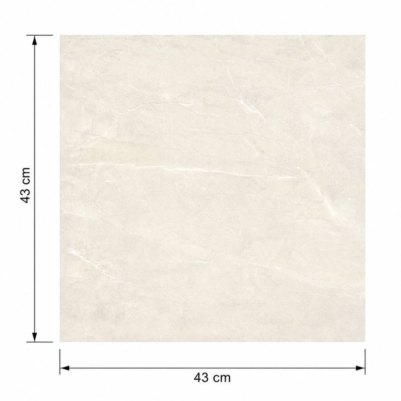 Piso Cerámico Algar Acabado Brillante Color Beige de 43 x 43 cm en Caja de 2.43 m²