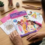 Libro para Colorear con Agua Reutilizable de 5 Páginas Princesas Disney con Lápiz Mágico